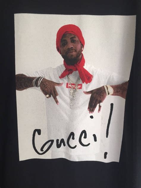 gucci supreme original price|supreme Gucci mane tee black.